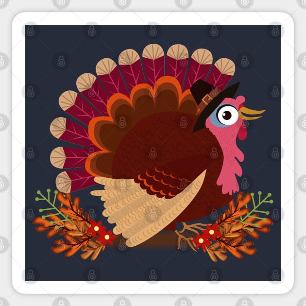 thanksgiving turkey Sticker by richhwalsh